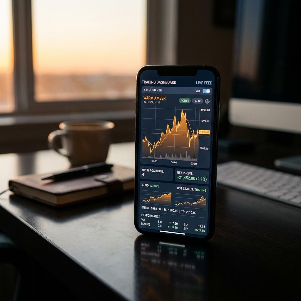 Cau Lochung AI crypto trading platform dashboard on mobile